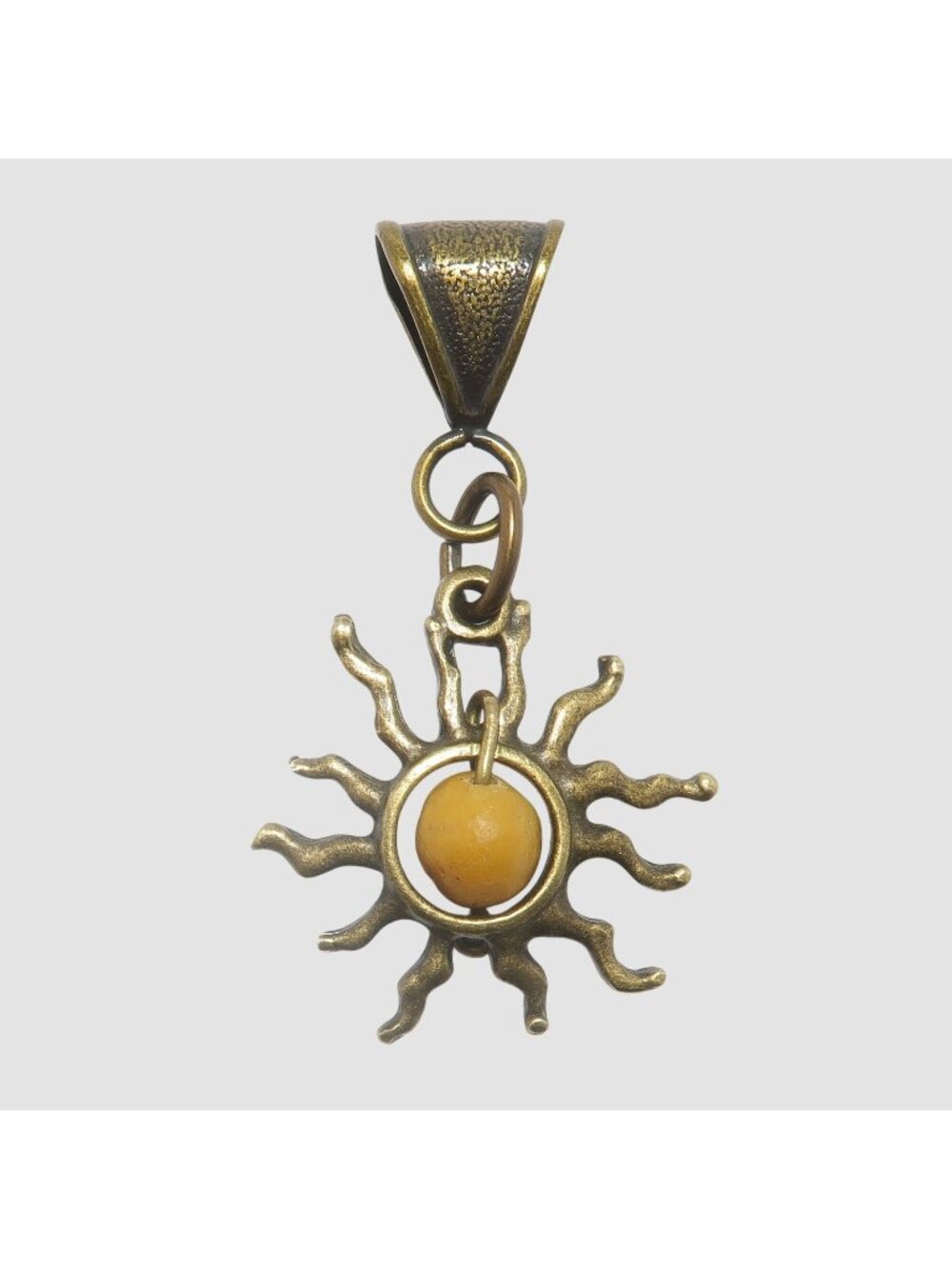 Yellow Jasper Pendant Blazing Sun Radiant Crystal Charm Happy Gemstone